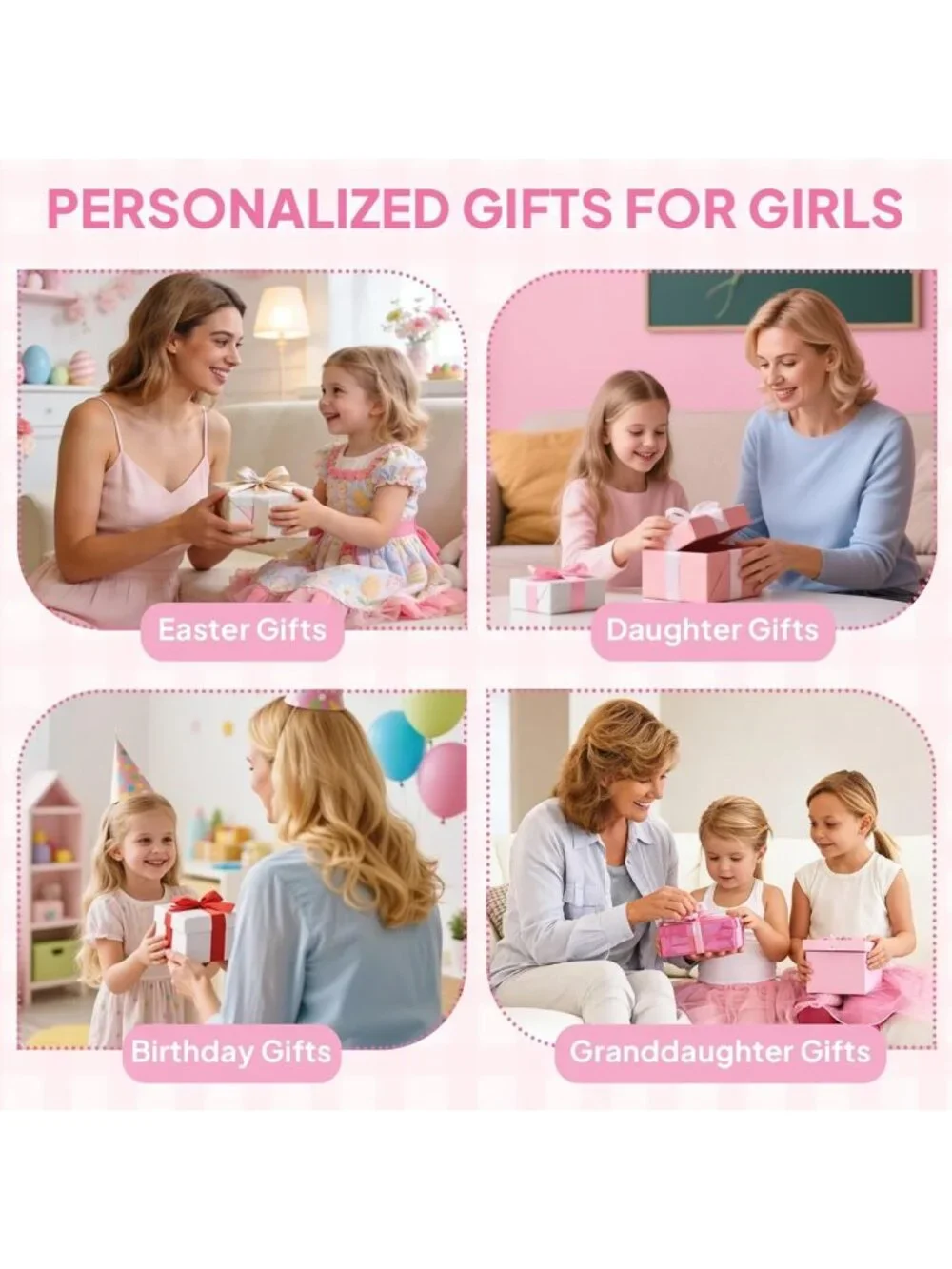 Cute Pink Crossbody Bag for Girls | Birthday Gifts for Ages 2-8 | Sling Purse